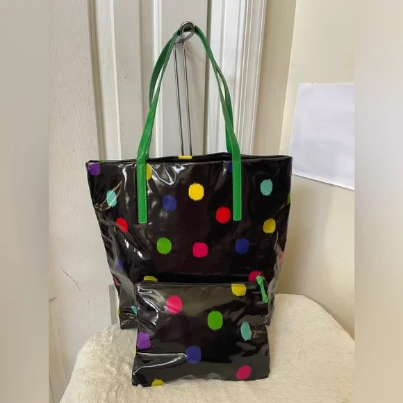 Kate Spade ♠️ tote and pouch Set EUC - Picture 8 of 9